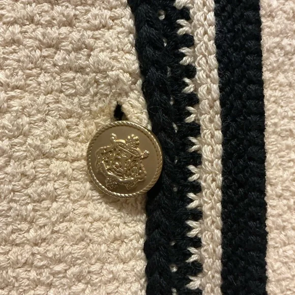 J.Crew NWT Cream And Black Lady Jacket Cardigan Woman Size X-Large Old Money - Picture 7 of 15